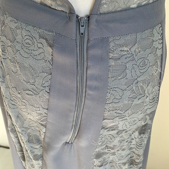Maxi grey and lacy open back dress by love culture size Small - Picture 11 of 13